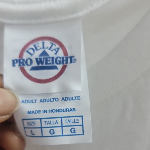 Delta Pro Weight White Tee - Picture 2 of 3
